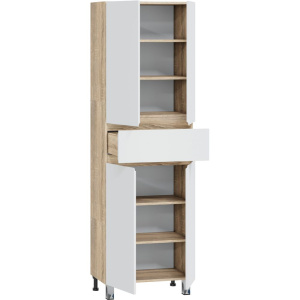 Купить Шкаф-пенал СаНта Марс 60, напольный, 4 дверцы, 1 ящик, янтарный в Москве с доставкой Шкаф-пенал СаНта Марс 60, напольный, 4 дверцы, 1 ящик, янтарный