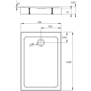 Поддон для душа Radaway Doros F Compact 120x70