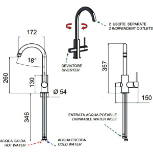 Смеситель для кухни Remer Minimal N792DW хром