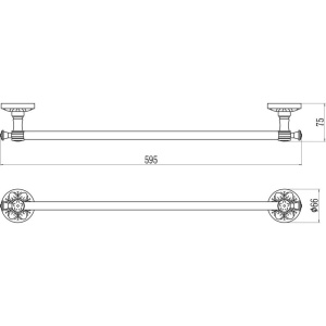 Полотенцедержатель Savol 58 b S-005824B золото