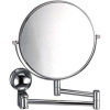 Косметическое зеркало Wasserkraft без подсветки, двухстороннее, телескопическое, поворотное, хром