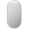 Зеркало DIWO Казань 45 белое, с подсветкой сенсорной, овальное, белое, из МДФ, в современном стиле