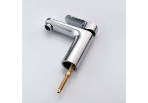 Смеситель для раковины 90 без донного клапана с гигиеническим ручным душем Aquatek Ника AQ1812CR