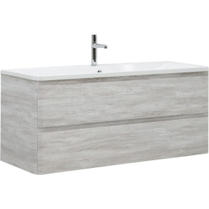 Тумба с раковиной BelBagno Albano 120 подвесная, rovere vintage bianco, белая глянцевая раковина