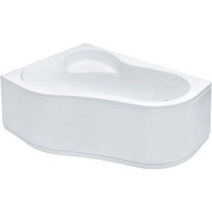 Акриловая ванна Santek Ибица L 150x100 см, угловая, с каркасом, со сливом-переливом, асимметричная