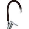 Смеситель для кухни РМС SL137BL 016F хром, черный, с гибким изливом