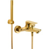 Смеситель для ванны с душем Remer Infinity I02DO золотой глянцевый