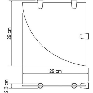 Полка Wasserkraft K-533 угловая