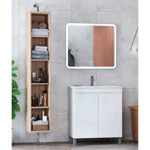 Тумба с раковиной Vigo Grani 75 напольная, 2 дверцы, белая