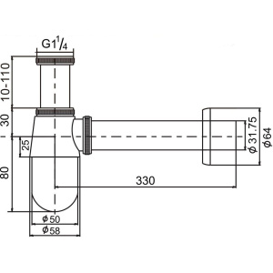 Сифон для раковины D&K DC9071 хром