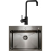 Комплект Мойка кухонная Kaiser KSM-6046 черная + Смеситель Merkur 26844-9 черный