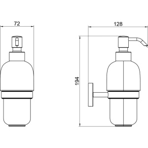Дозатор Акватек Бетта AQ4605MB матовый черный
