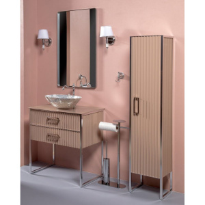 Шкаф-пенал Armadi Art Monaco R, капучино, хром