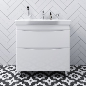 Купить Мебель для ванной AM.PM Like 80 напольная, белый глянец в Москве с доставкой Мебель для ванной AM.PM Like 80 напольная, белый глянец