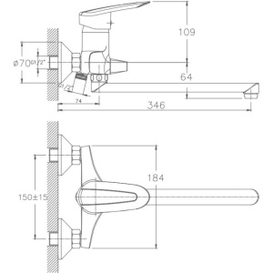 Универсальный смеситель Haiba HB07