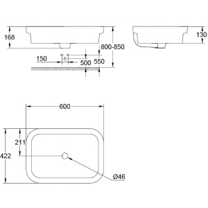 Раковина накладная Grohe Eurocosmo 60 39124001 белая