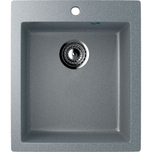 Комплект Мойка кухонная Ulgran U-404 -309 темно-серая + Смеситель Kaiser Merkur 26744-5 серебро