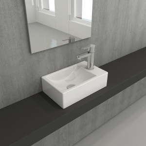 Купить Рукомойник BOCCHI Mini 1419-001-0326 R, глянцевый белый в Москве с доставкой Рукомойник BOCCHI Mini 1419-001-0326 R, глянцевый белый