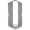 Душевой уголок Parly ZQ8111 80x80, с поддоном, профиль хром, стекло прозрачное с узором
