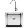 Комплект Мойка кухонная Omoikiri TADZAVA 49-U IN нержавеющая сталь + Смеситель Shinagawa BN нержавеющая сталь