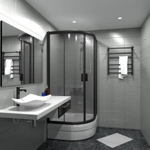 Полотенцесушитель электрический Маргроид Вид 81-10 профильный 60x50 R с полкой, черный матовый