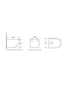 Купить Биде подвесное WeltWasser MERZBACH 005 MT-BL (10000003715) в Москве с доставкой Биде подвесное WeltWasser MERZBACH 005 MT-BL (10000003715)