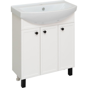 Тумба с раковиной Runo Римини 75 белая