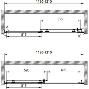 Купить Душевая дверь в нишу Cezares Eco O-BF-1-120-C-NERO стекло прозрачное в Москве с доставкой Душевая дверь в нишу Cezares Eco O-BF-1-120-C-NERO стекло прозрачное