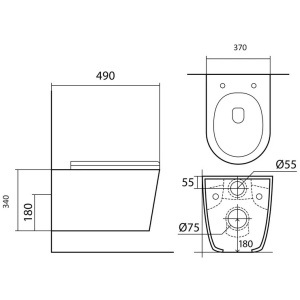 Комплект унитаз с инсталляцией, кнопкой и сиденьем микролифт Aquatek Вега SET AQUATEK ВЕГА cmp-013 безободковый