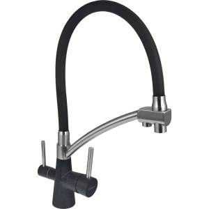 Смеситель для кухни Wisent W4855-25-2 оникс, черный