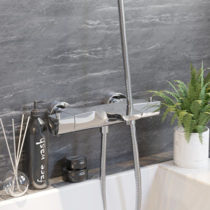 Купить Термостатический смеситель Paini Nove 09CR111TH для ванны с душем в Москве с доставкой Термостатический смеситель Paini Nove 09CR111TH для ванны с душем