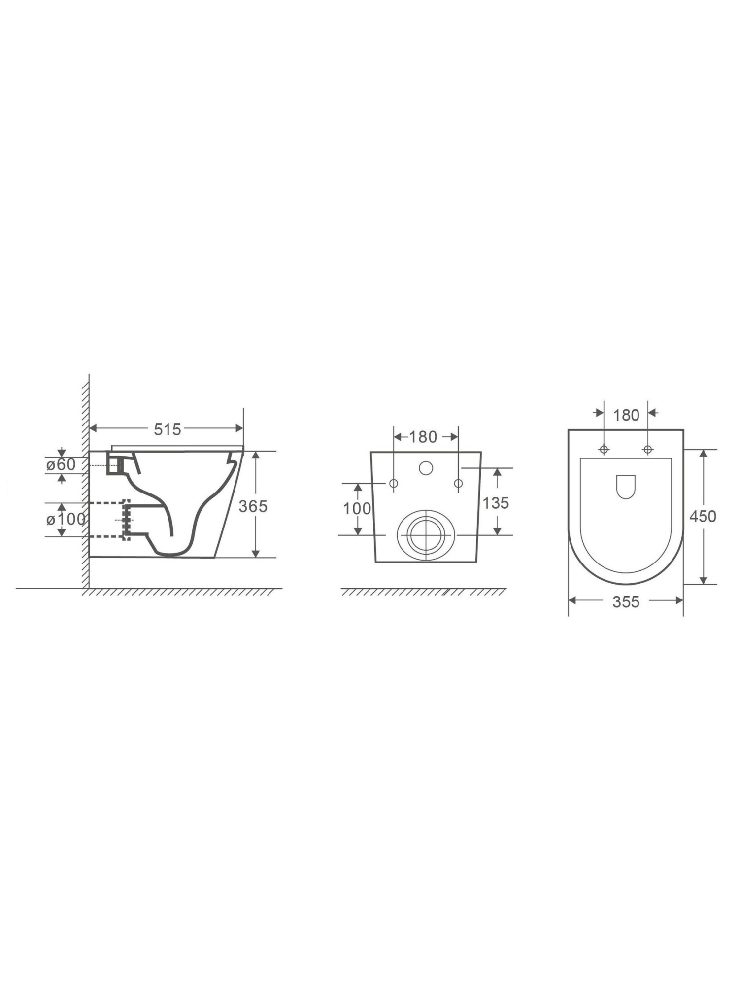 Унитаз подвесной WeltWasser SALZBACH 043 GL-WT (10000010281)