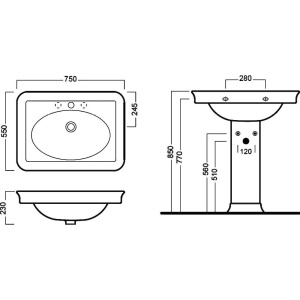 Раковина Hatria Dolcevita Y0EJ01 75 см, белая