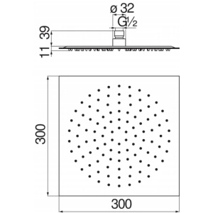 Верхний душ Nobili AD139/118CR хром
