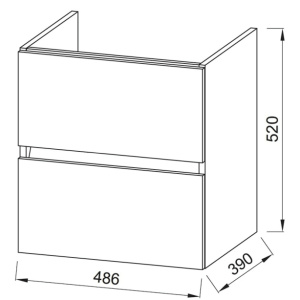Купить Тумба под раковину Jacob Delafon Tolbiac 50 EB1378-E75 дуб давос натуральный в Москве с доставкой Тумба под раковину Jacob Delafon Tolbiac 50 EB1378-E75 дуб давос натуральный