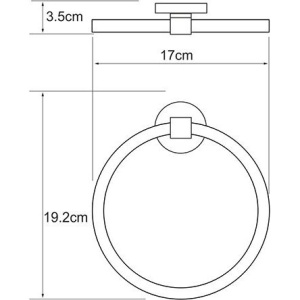 Полотенцедержатель Wasserkraft Rhein K-6260