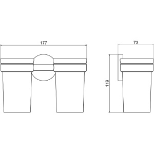 Стакан для ванной Aquatek Европа AQ4117BG шлифованное золото