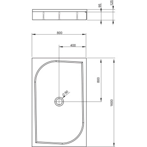 Поддон для душа Radaway Paros D1600