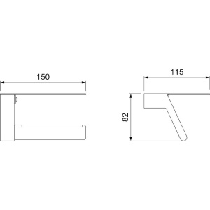 Держатель туалетной бумаги Timo Selene 14043/03 с полкой для телефона