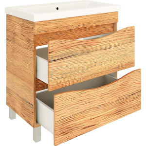 Тумба с раковиной Emmy Дакота 60 рустик соломенный