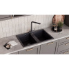 Мойка кухонная Ulgran U-608 -343 антрацит