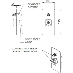 Смеситель для ванны с душем Remer Absolute AU09KBCFP черный брашированный