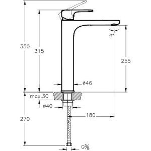 Смеситель для раковины VitrA Root Round A4270736EXP черный