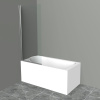 Шторка на ванну BelBagno Uno V-1-70/150-C-Cr стекло прозрачное