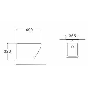 Биде подвесное Aquatek ЛИРА AQ1055-00
