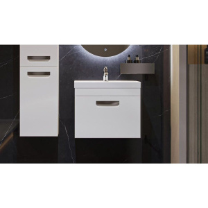 Тумба с раковиной Velvex Estea 60.1Y белая матовая