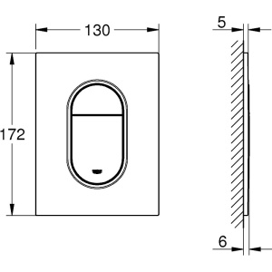 Купить Кнопка смыва Grohe Arena Cosmopolitan 37624SH0 белая в Москве с доставкой Кнопка смыва Grohe Arena Cosmopolitan 37624SH0 белая
