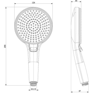 Душевая лейка Lemark LM8126C хром
