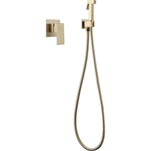 Гигиенический душ Abber Daheim AF8225G со смесителем, С ВНУТРЕННЕЙ ЧАСТЬЮ, золото