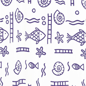 Штора для ванной Ridder Neptun 46413 синяя, 240x180